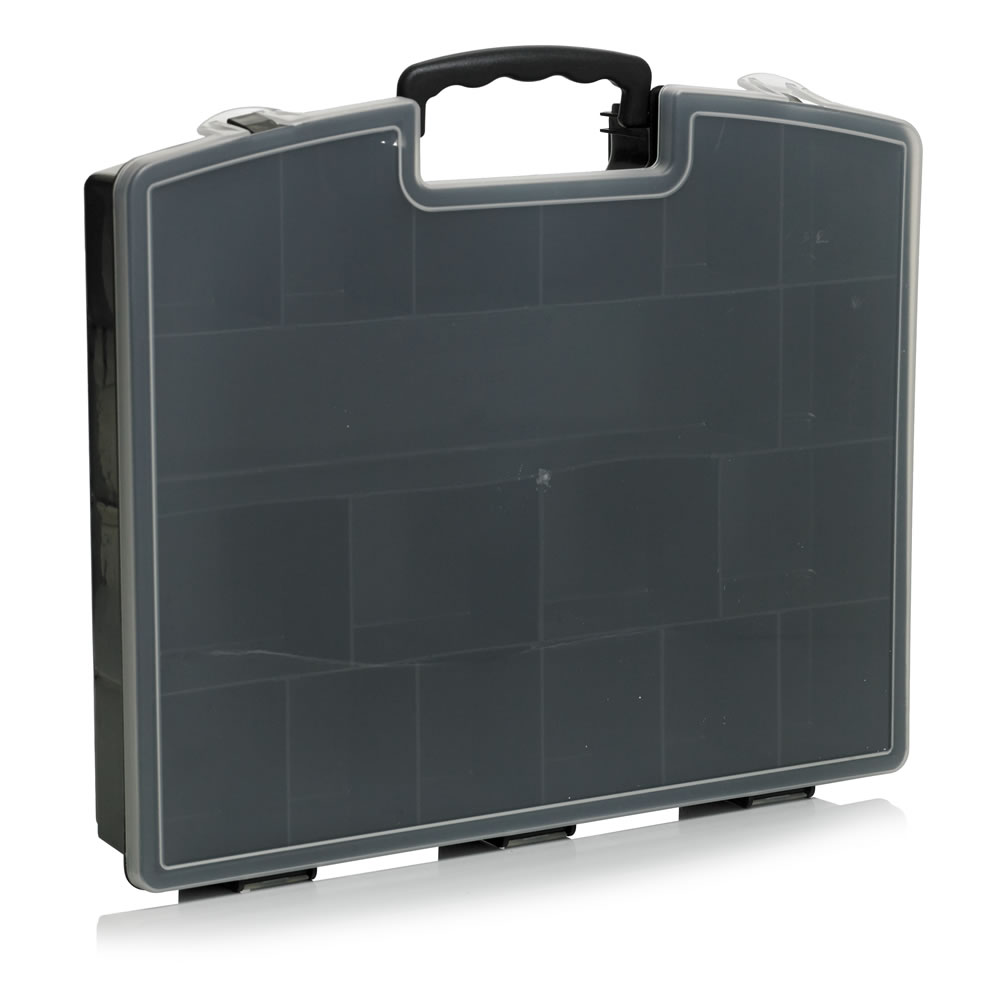 Wilko Large Black 18 Compartment Organiser Box Image