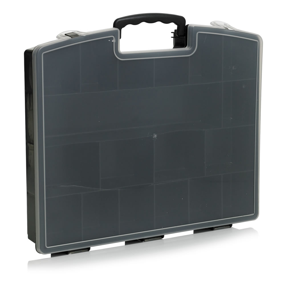 Wilko Large Black 18 Compartment Organiser Box Wilko