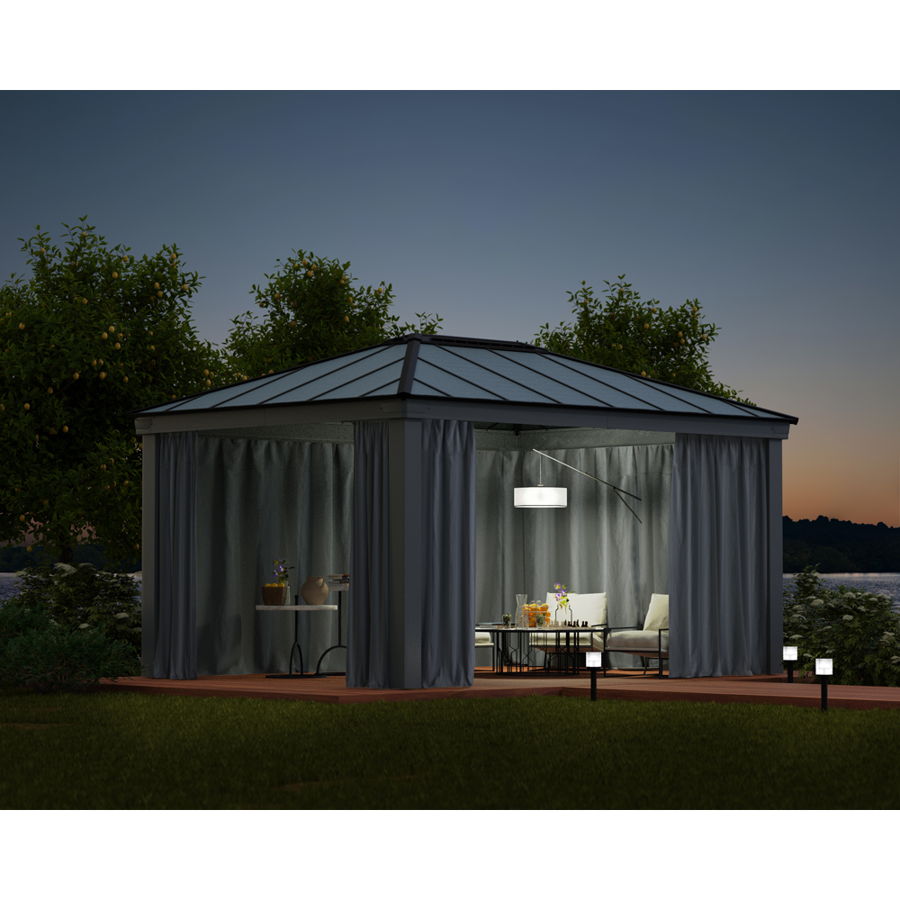 Palram Canopia Dallas 3.6 x 4.8m Gazebo Curtain 4 Pack Image 3