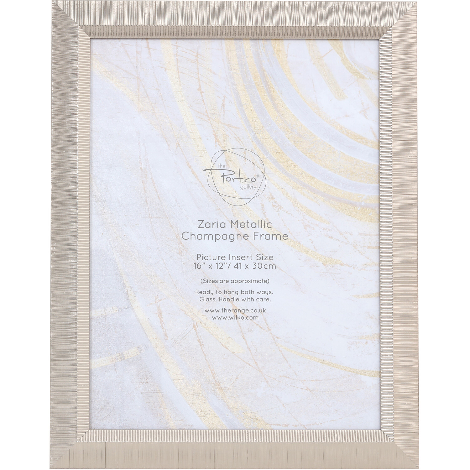 Zaria Metallic Champagne Frame - Gold / 16x12in Image 1