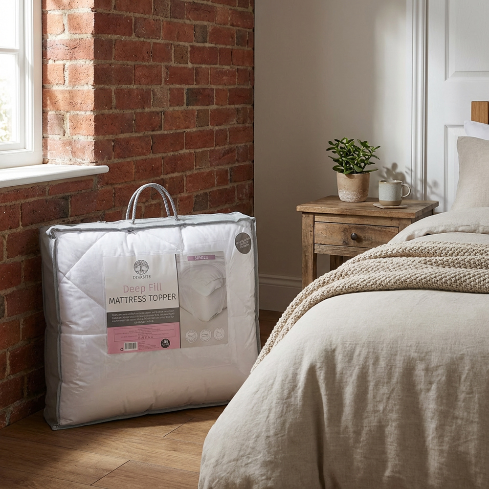 Divante Deep Fill Mattress Topper - White / King Image 4