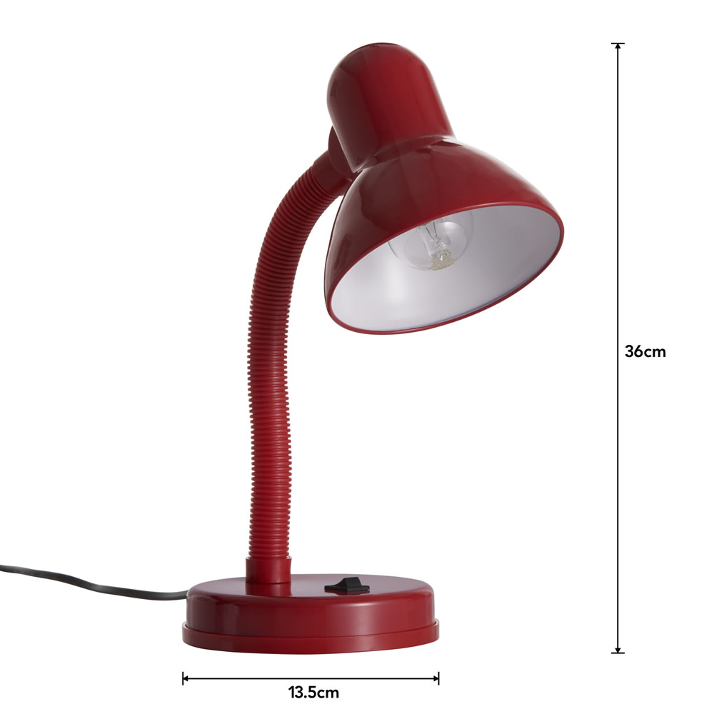 Wilko Red Desk Lamp Image 7