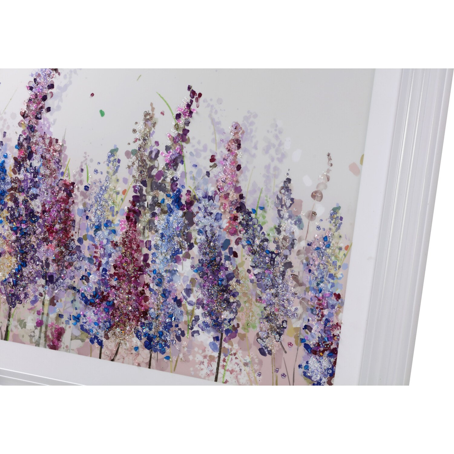 Lavender Jewelled Framed Art - Purple Image 3