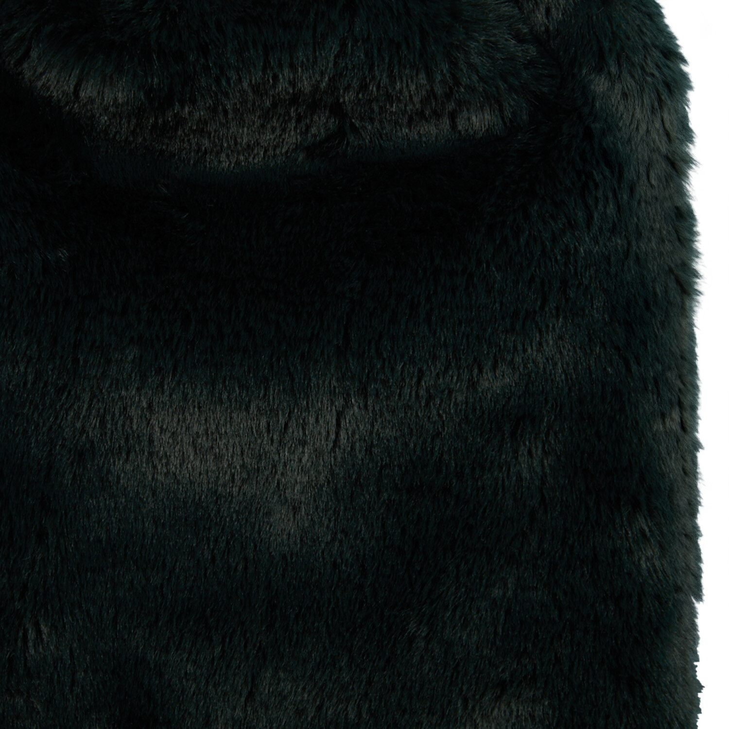 Plush Faux Fur Hot Water Bottle - Navy or Green Image 2