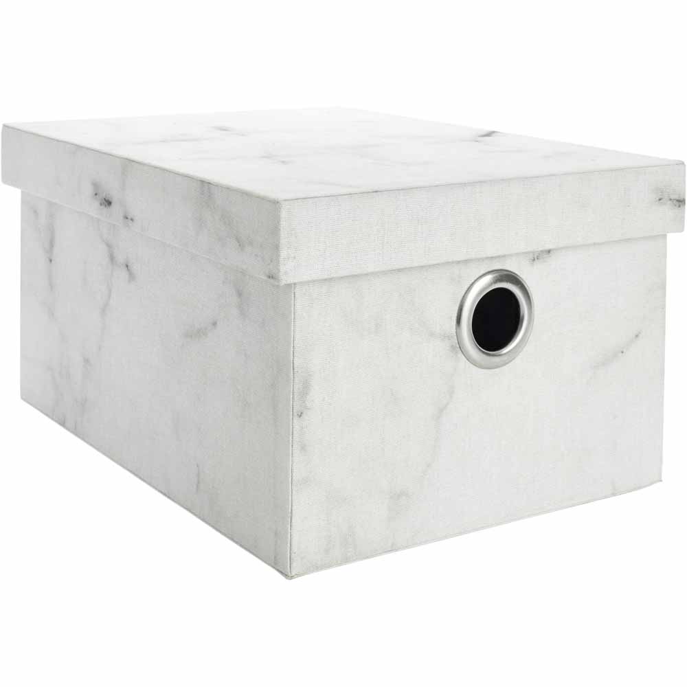 Wilko Lidded Marble Storage Box Small