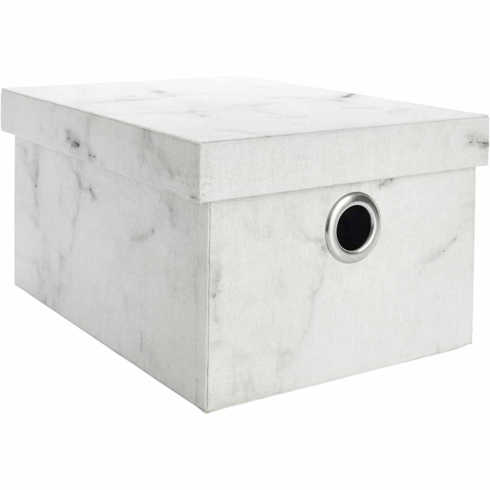 Wilko Lidded Marble Storage Box Large Wilko