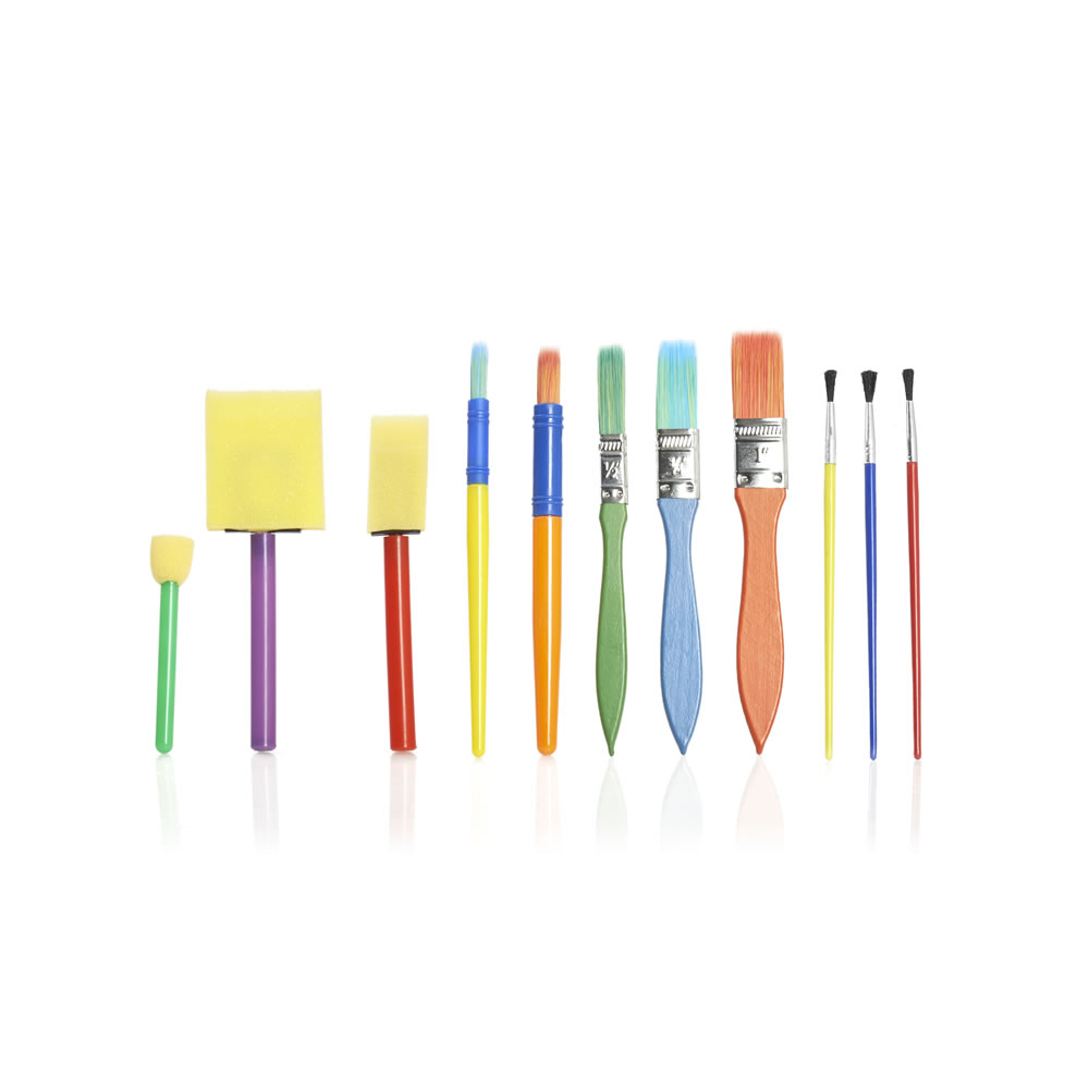 Wilko Paint Brushes Assorted Sizes 11 Pack Image 1