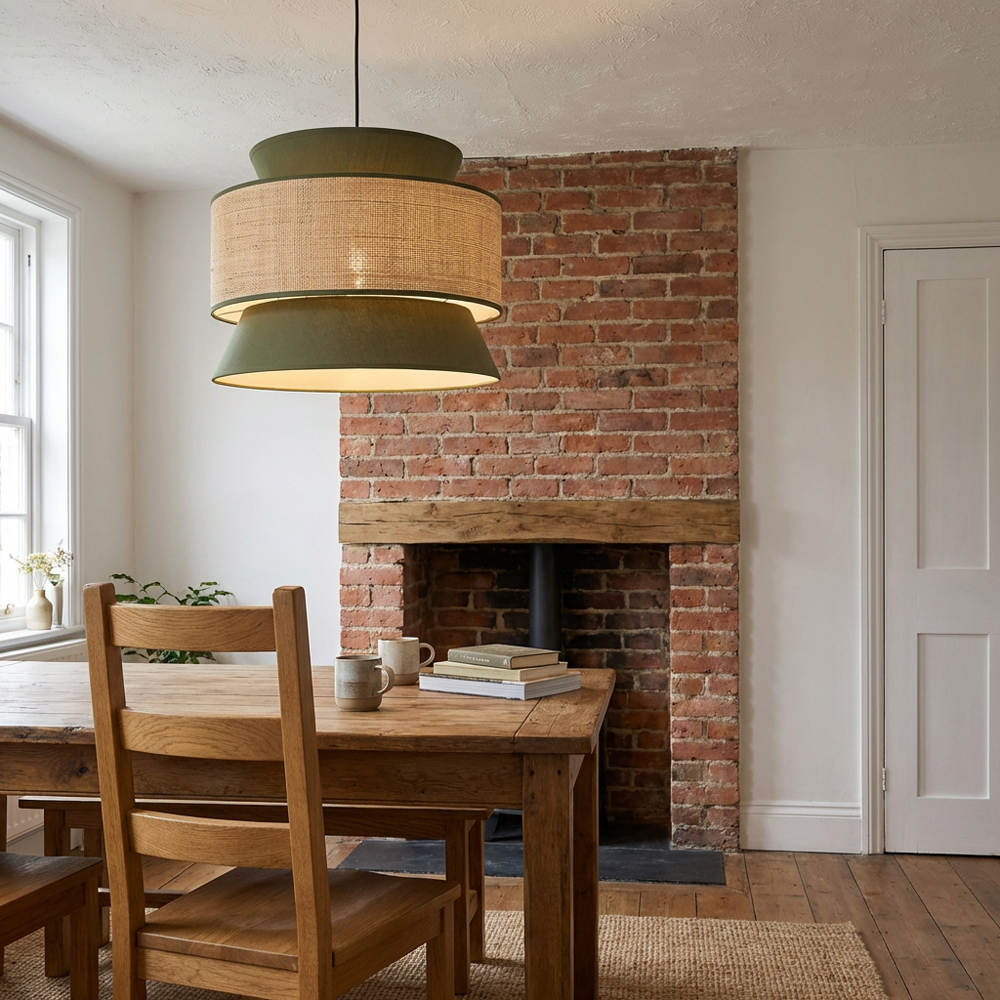 Berkley Pendant - Green and Natural Image 3