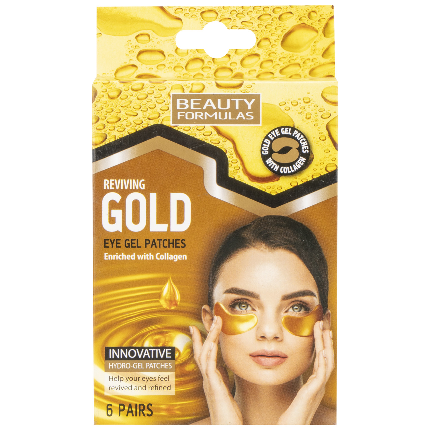 Beauty Formulas Reviving Gold Eye Gel Patches with Collagen 6 Pack Image