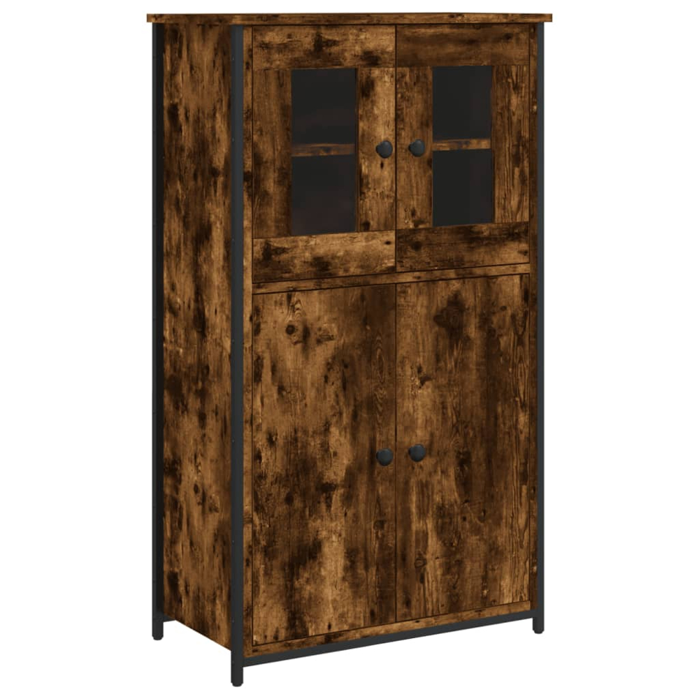 vidaXL 4 Door Smoked Oak Highboard Image 2