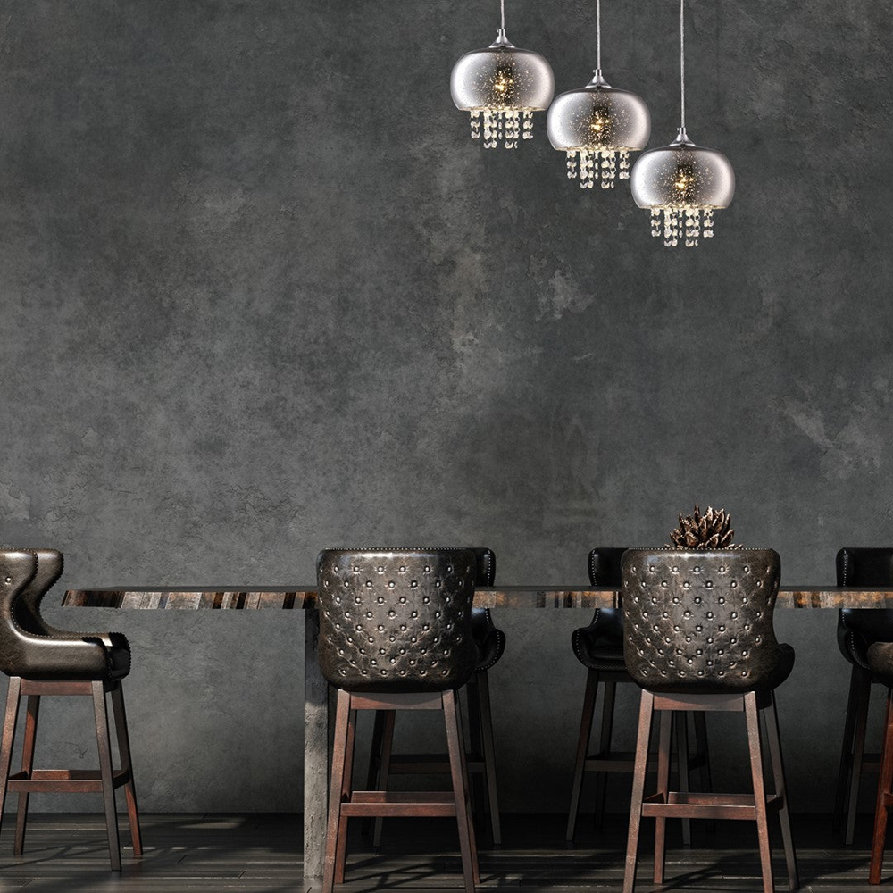 Milagro Starlight Silver Pendant Lamp 230V Image 4