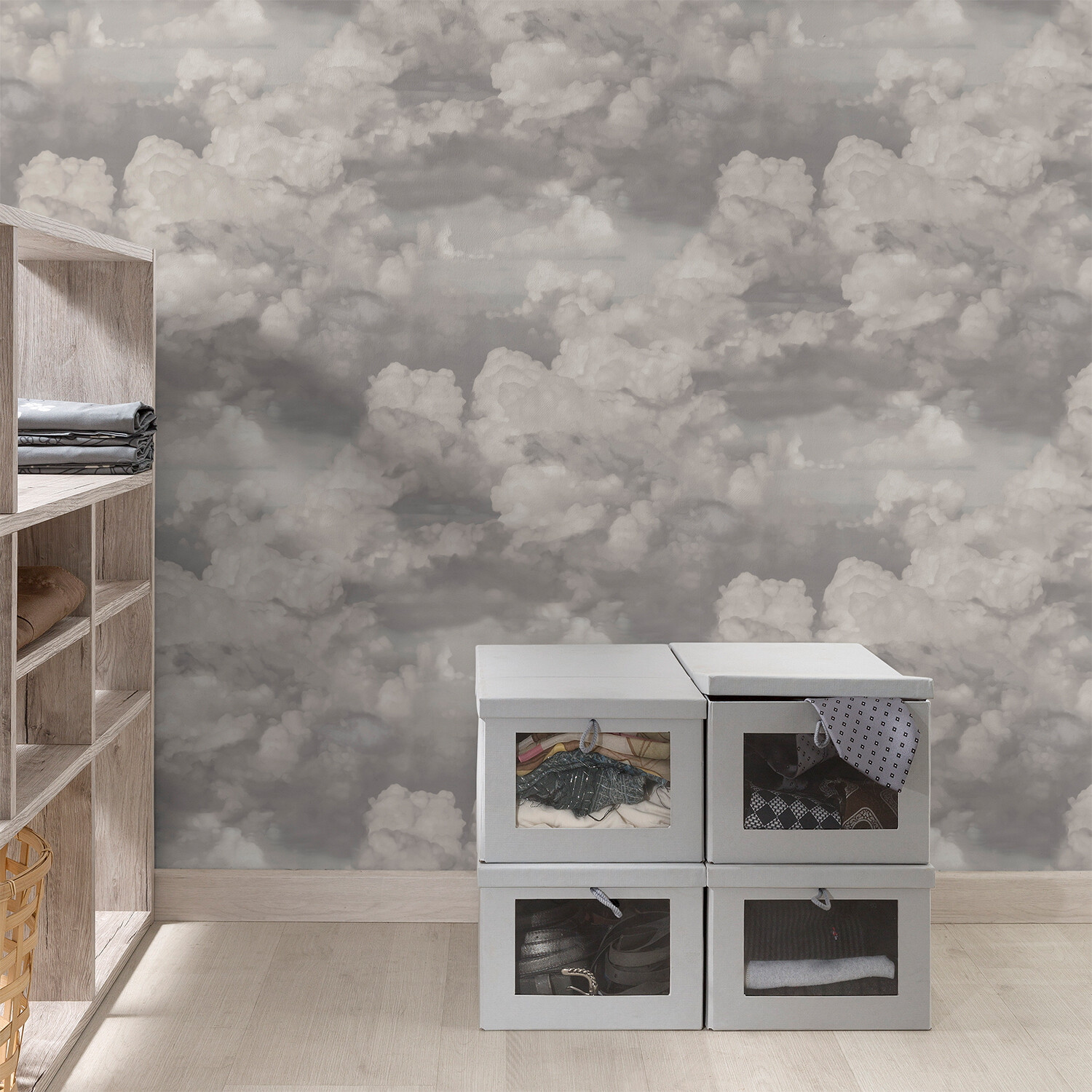 Clouds Wallpaper - Grey Image 2