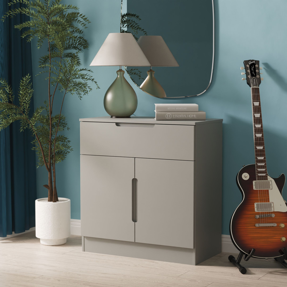 Crowndale Milan 2 Door Single Drawer Dusk Grey Sideboard Ready Assembled Image 8