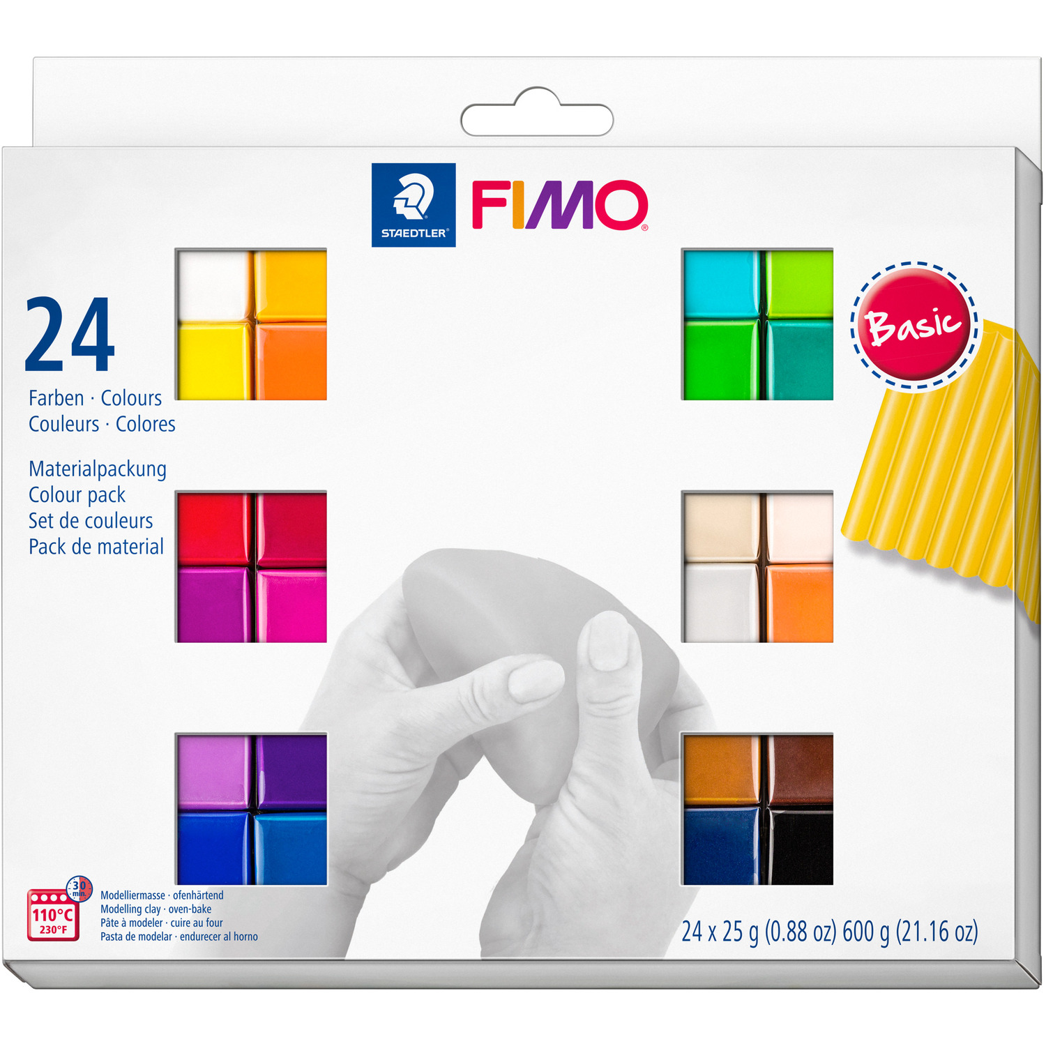 Staedtler FIMO Basic Colours Soft Modelling Clay 24 Pack Image 1