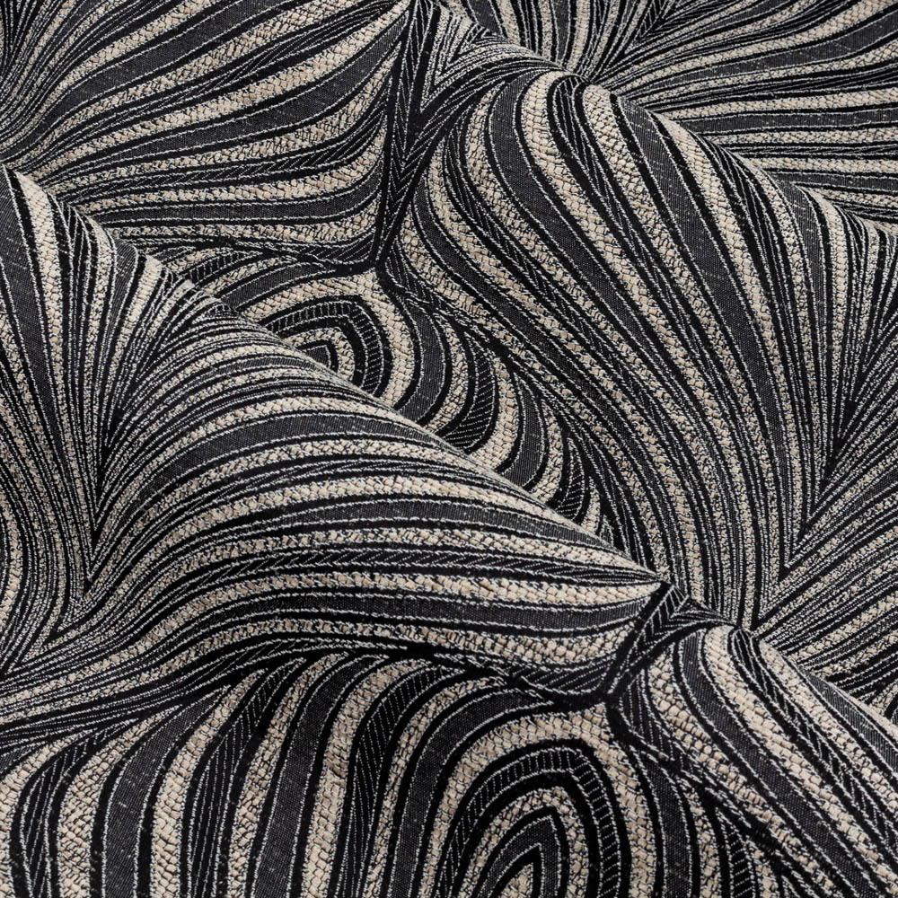 Paoletti Gatsby Black Jacquard Eyelet Curtain 229 x 137cm Image 5