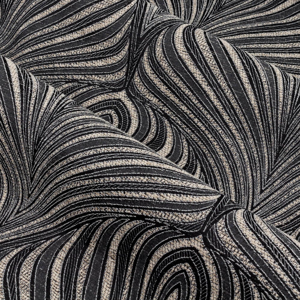 Paoletti Gatsby Black Jacquard Eyelet Curtain 168 x 183cm Image 5