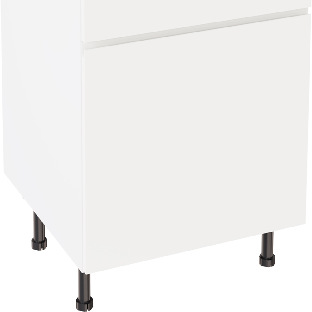 Kitchen Kit J-Pull Gloss White Drawerline Base Cabinet 600mm Image 3