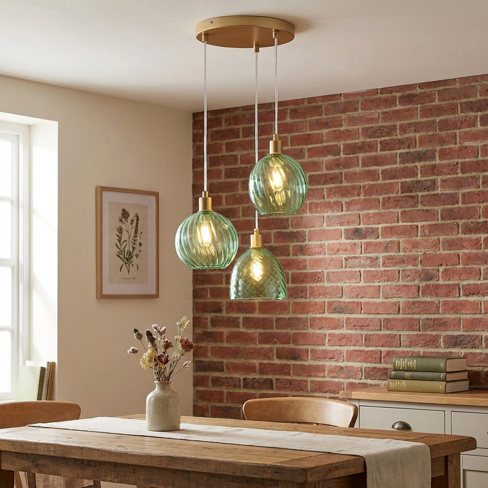 Pippa 3 Lamp Gold Ceiling Light Image 5