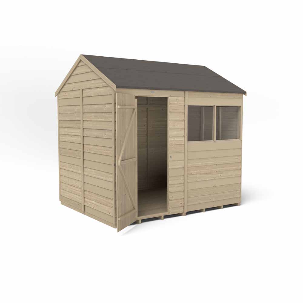 Forest Garden 8 x 6ft Overlap Pressure Treated Reverse Apex Shed Image 13