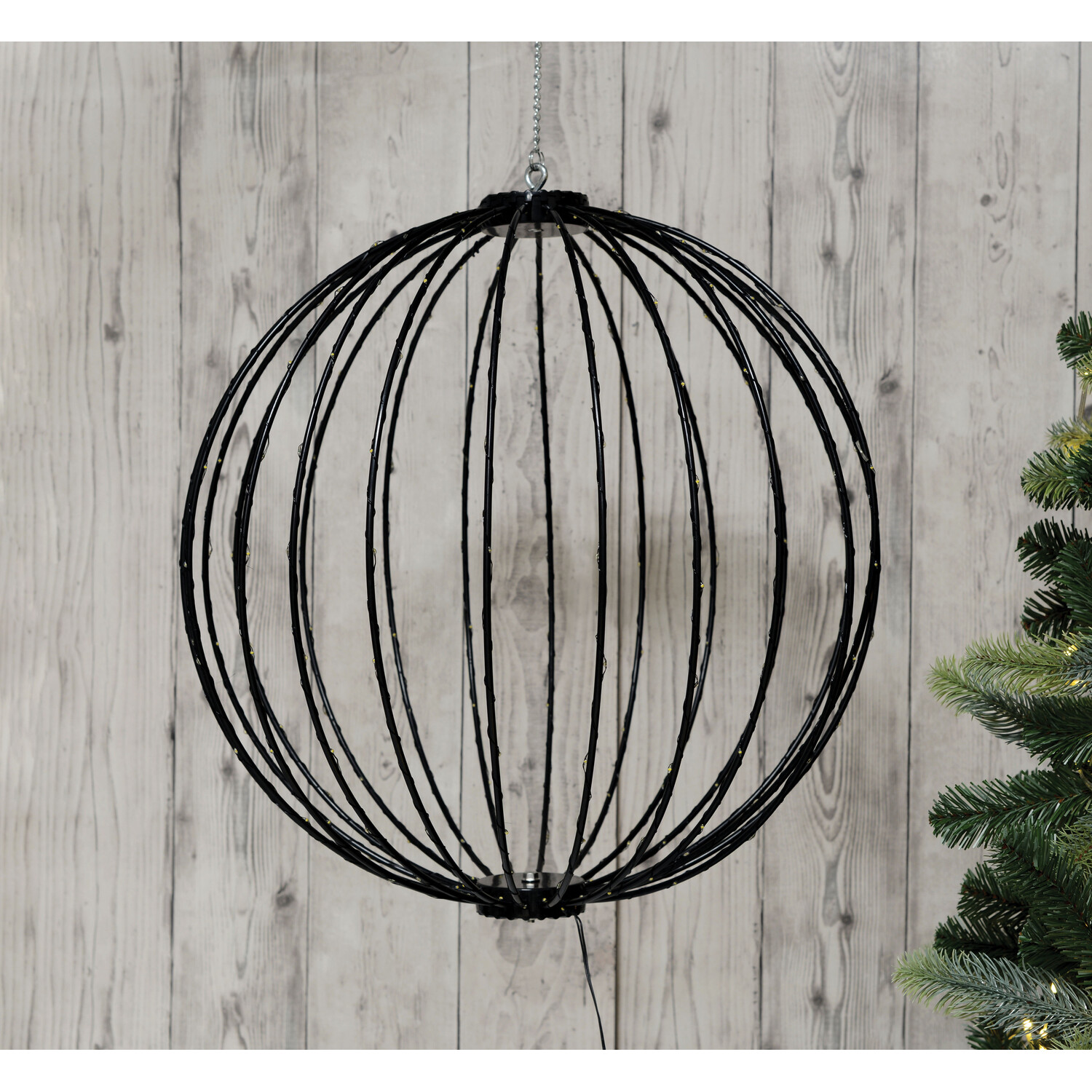 LED Christmas Light Ball - Black Image 2
