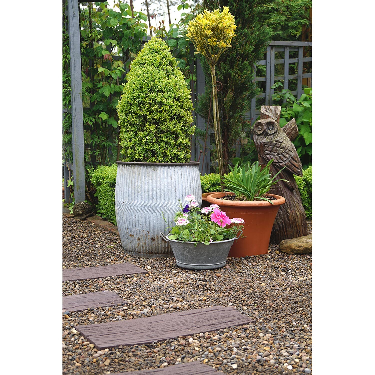 Railroad Tie Stepping Stone - Earth Image 2