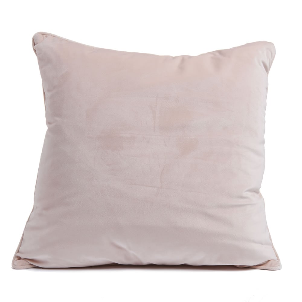Wilko Pink Velour Cushion 50 x 50cm Wilko
