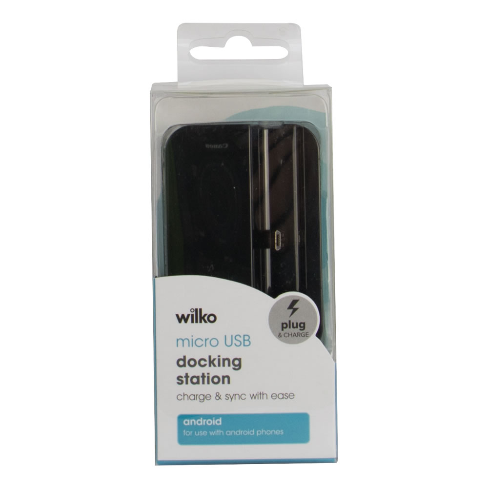 Wilko Micro USB Docking Station Black Image 1