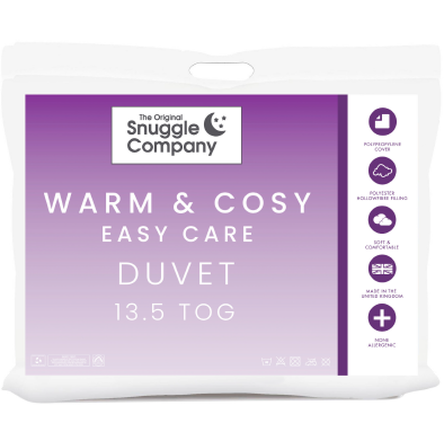 Warm and Cosy Easy Care Duvet 13.5 Tog - White / Double Image 1