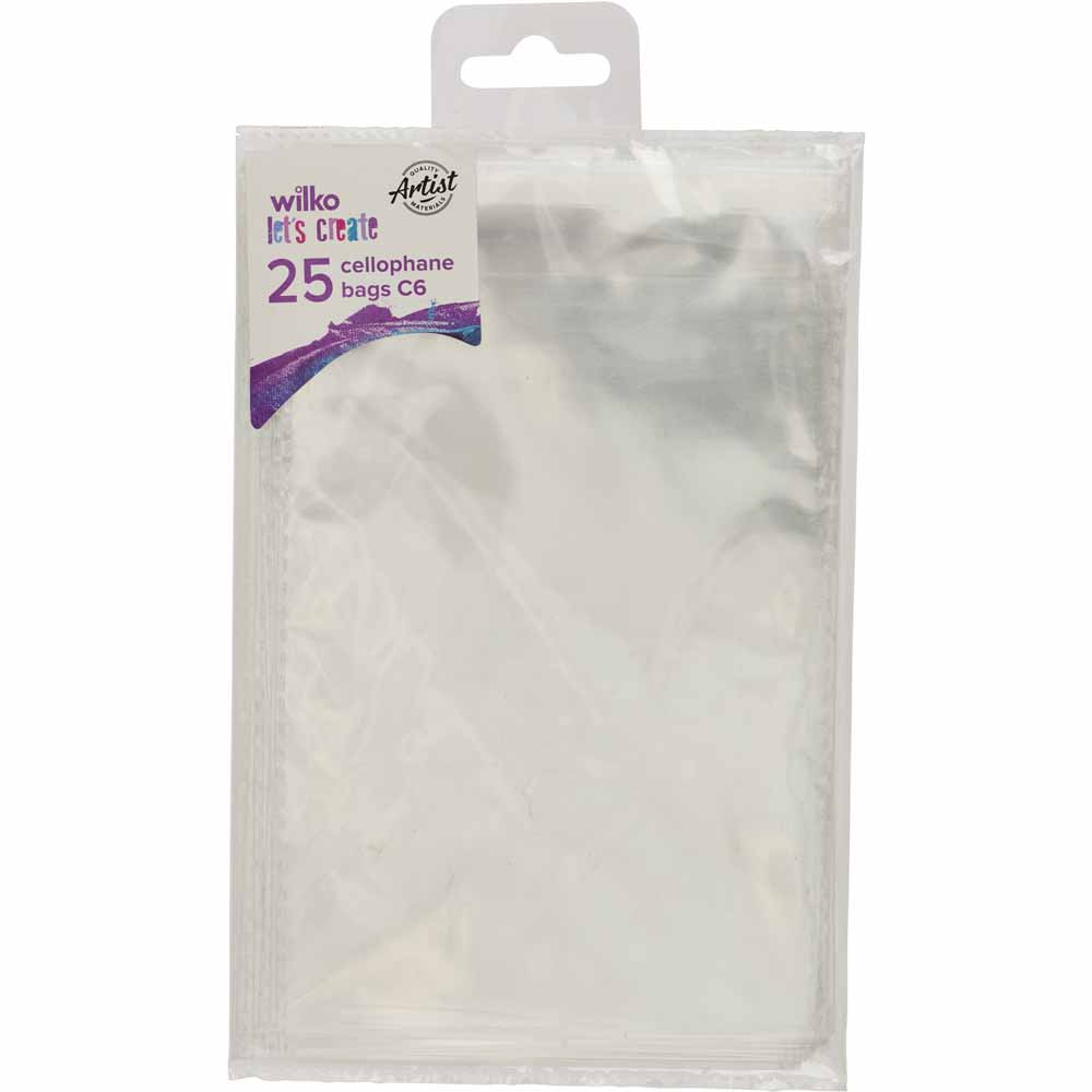 Wilko Cello Bags 114mm x 162mm 25 pack Image