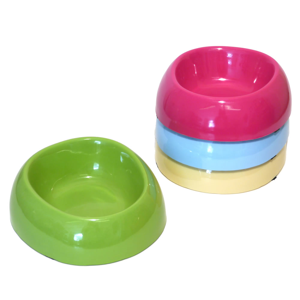 Wilko Small Pet Melamine Bowl Assorted Colours