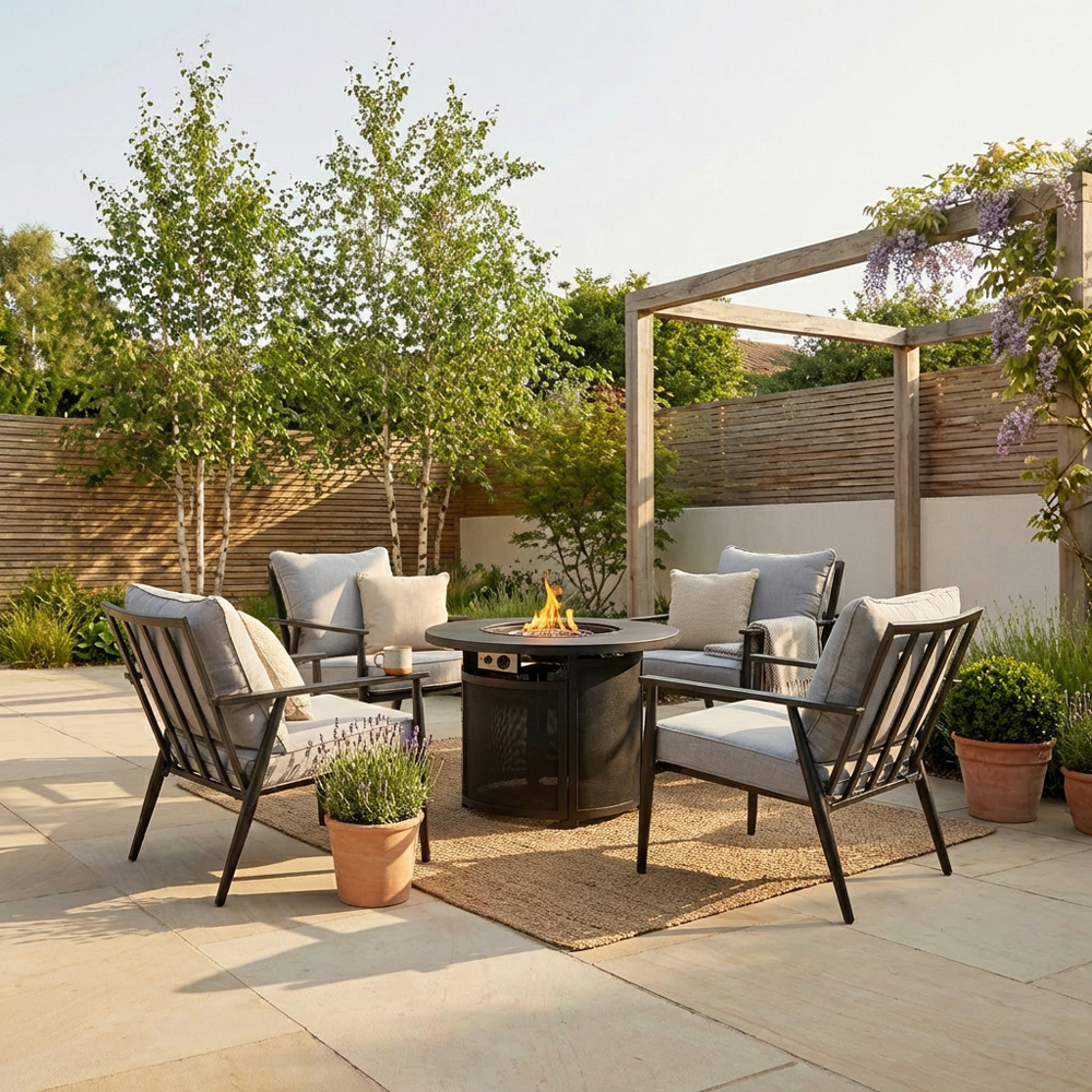Lexi Fire Pit Set Black Image 1