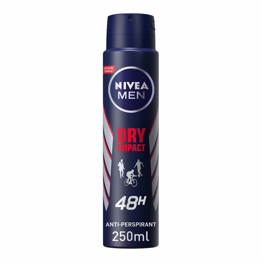 Nivea Men Dry Impact Anti Perspirant Deodorant Spray 250ml Image 1