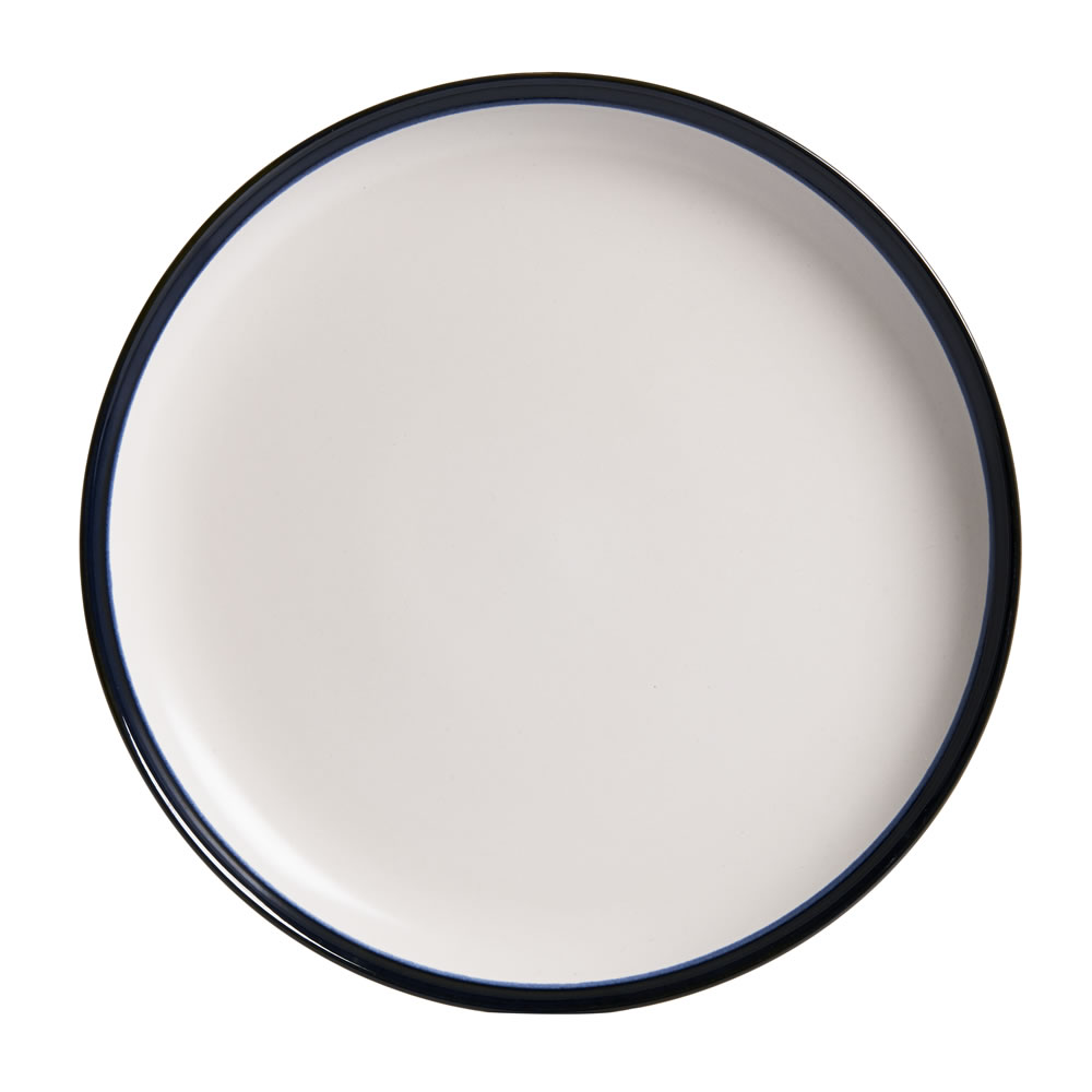 Wilko Dark Blue Reactive Glazed Dinner Plate Image 1