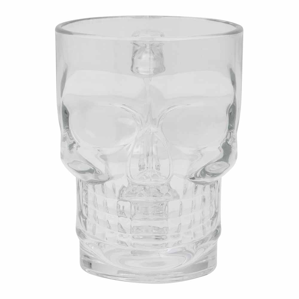 Wilko Skull Shape Glass Mug Image 2