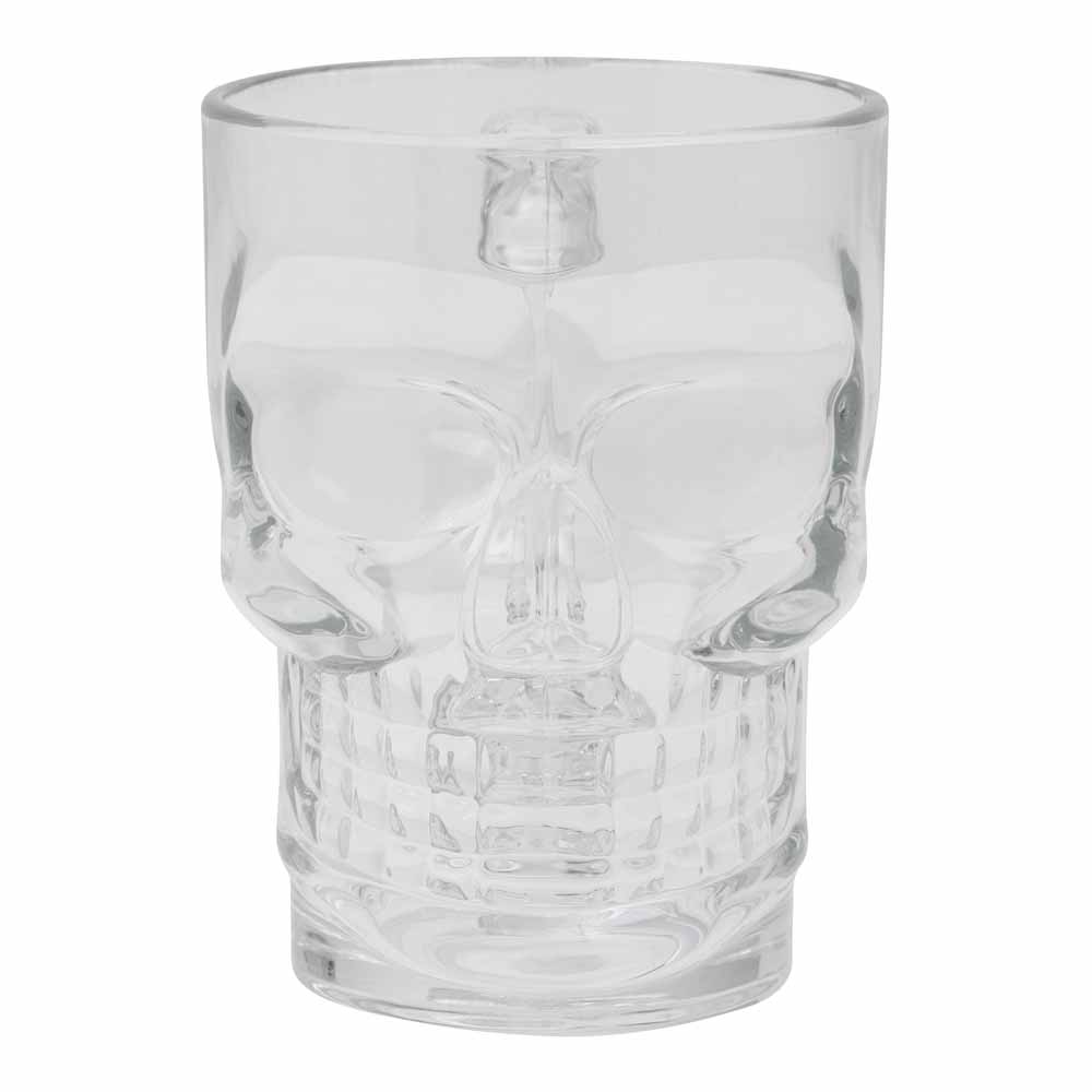 Wilko Skull Shape Glass Mug Wilko