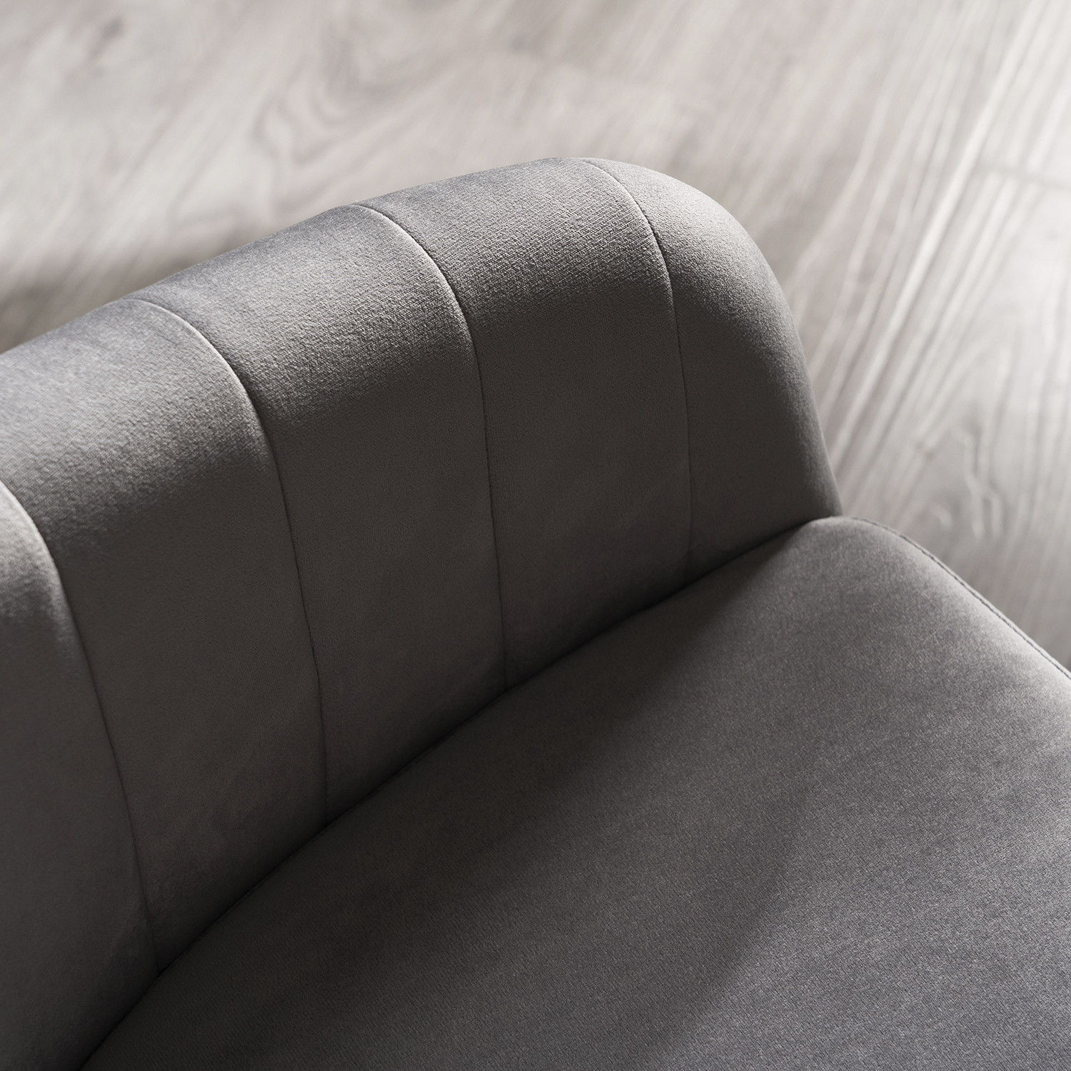 Alexis Velvet Chair - Grey Image 4