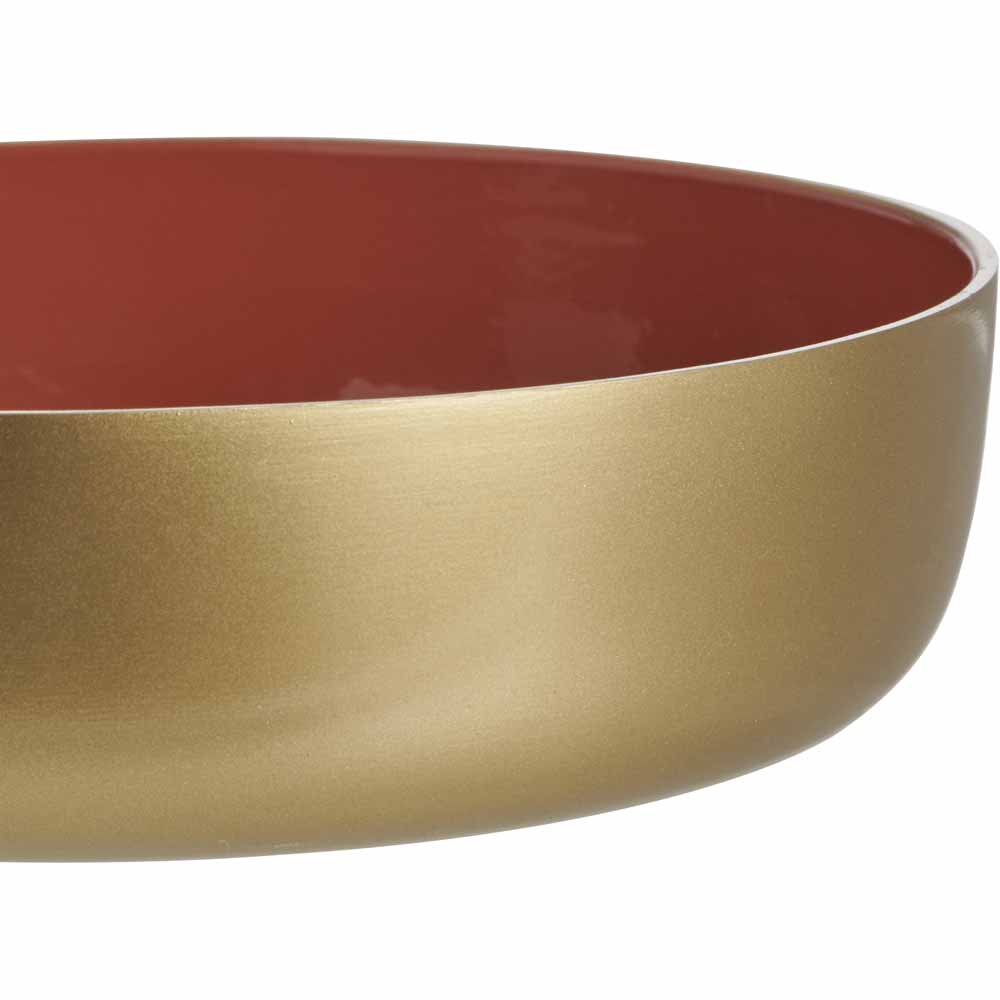 Wilko Terracotta/Gold  Small Metal Bowl Image 3
