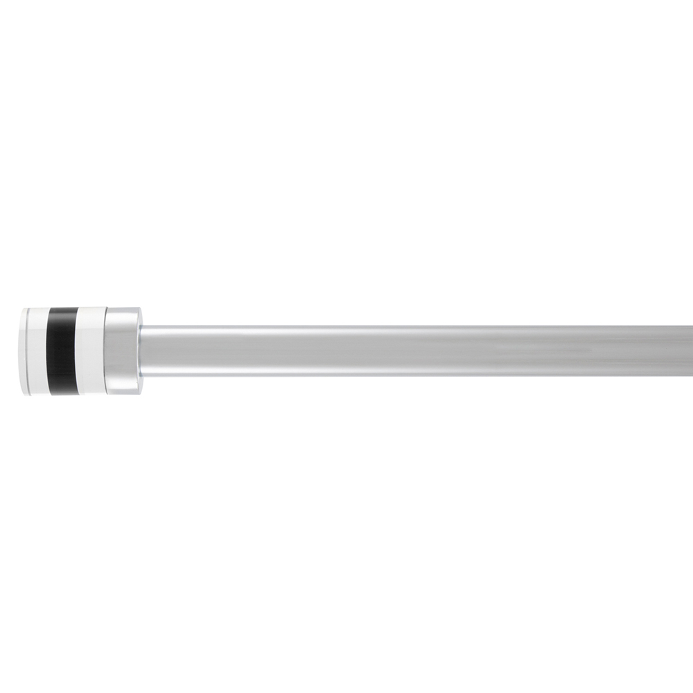 Calipso 120 to 210cm Extendable Black Curtain Pole Image
