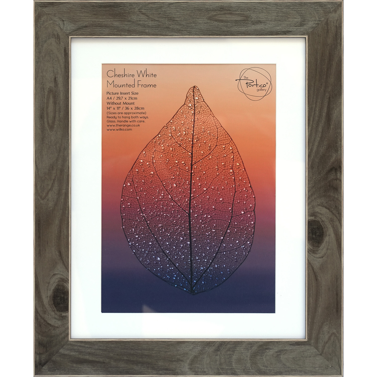 Cheshire White Mounted Frame - Brown / 14 x 11in Image 1