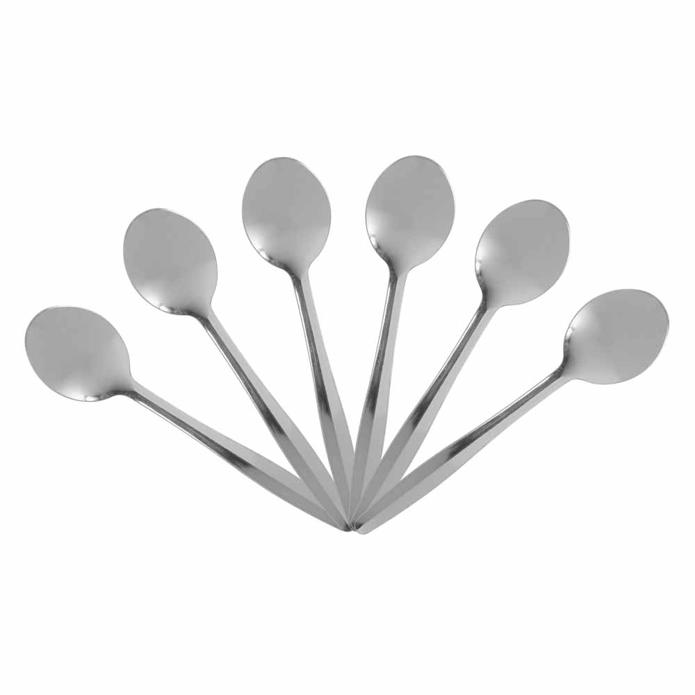 Wilko 6 Piece Functional Dessert Spoon Image 1
