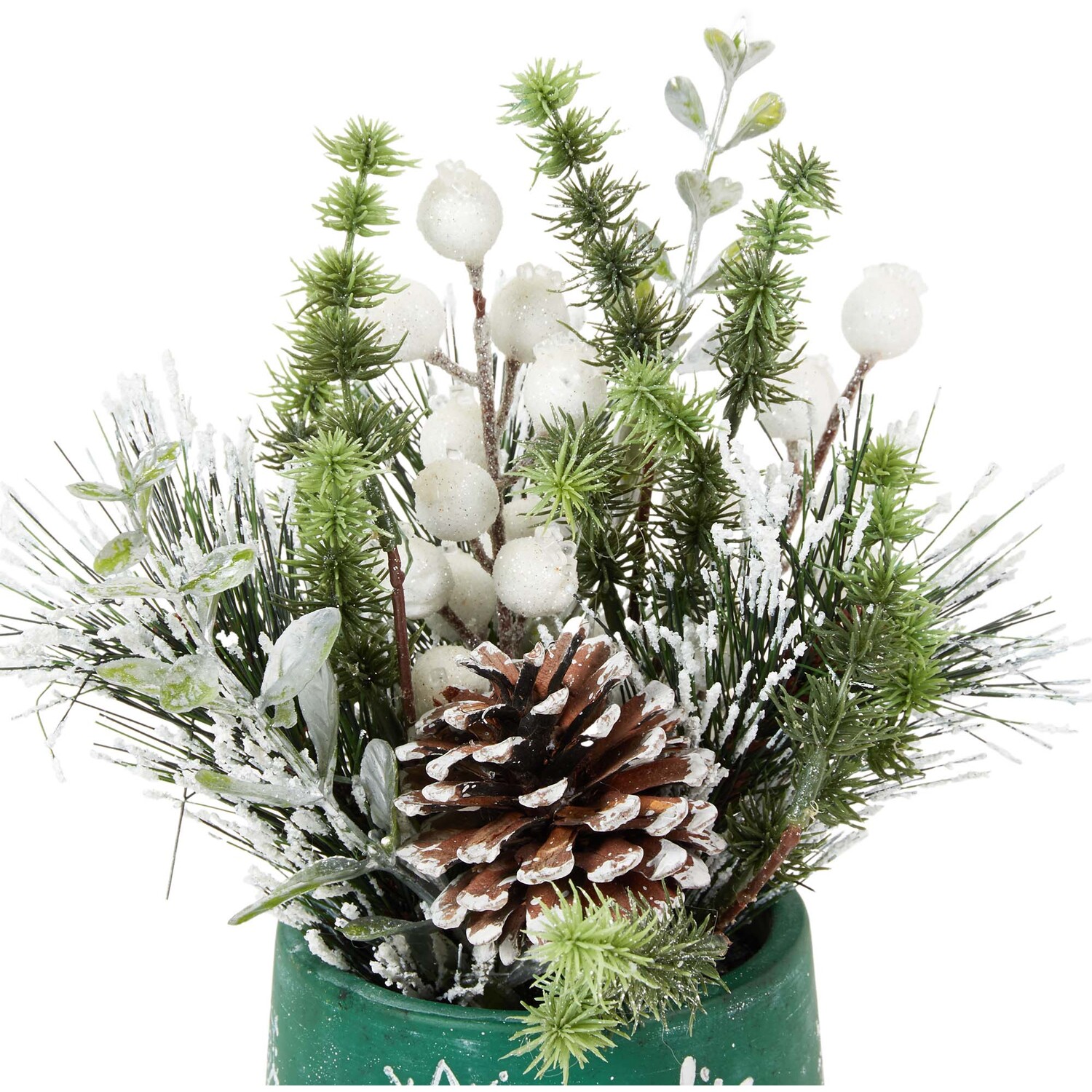Christmas Potted Floristry Arrangement - Green or Orange Image 2