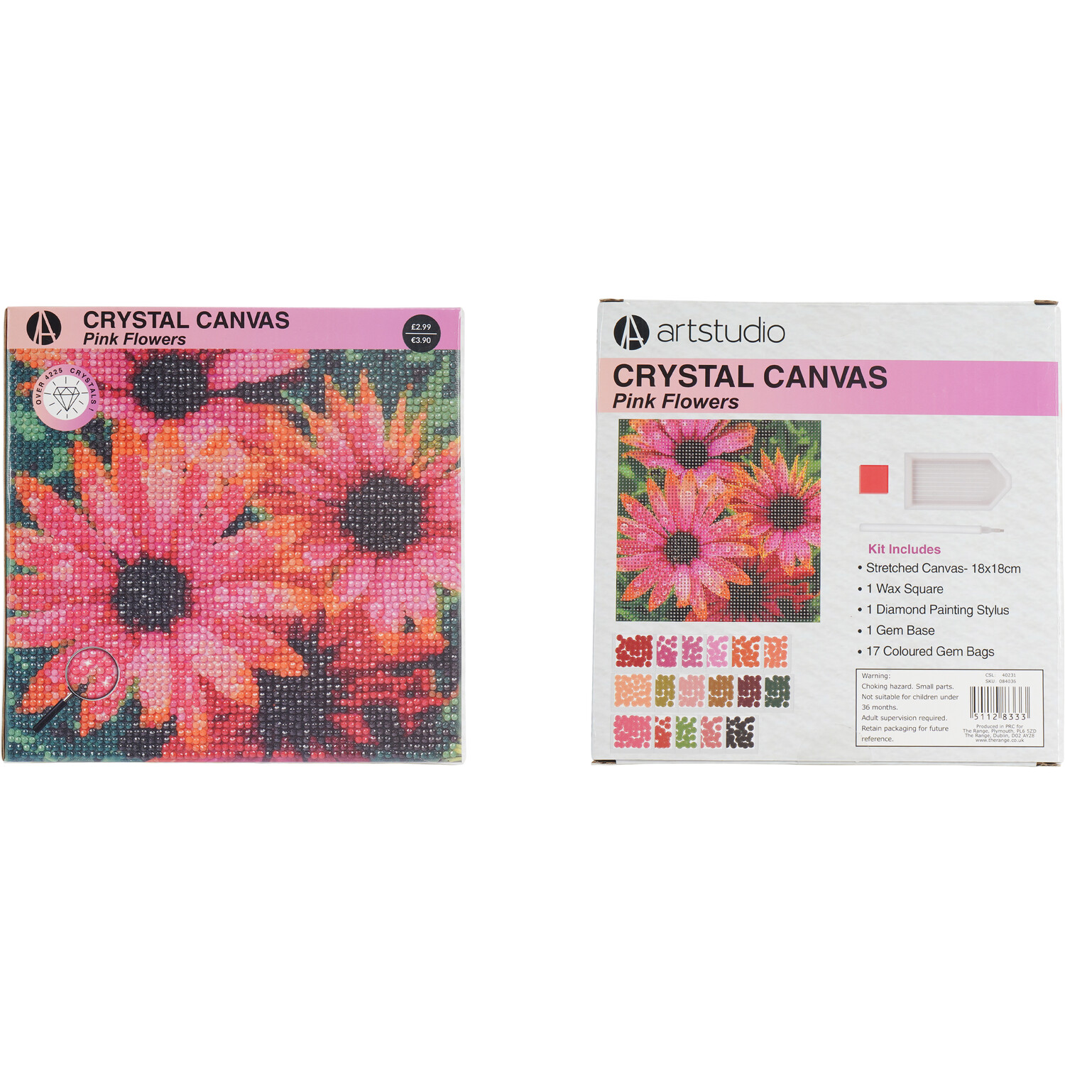 Crystal Canvas Butterfly or Pink Flowers Image 5