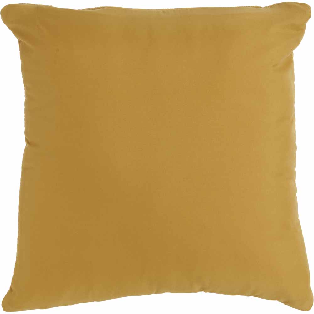 Wilko Yellow Ochre Pinsonic Cushion Image 2