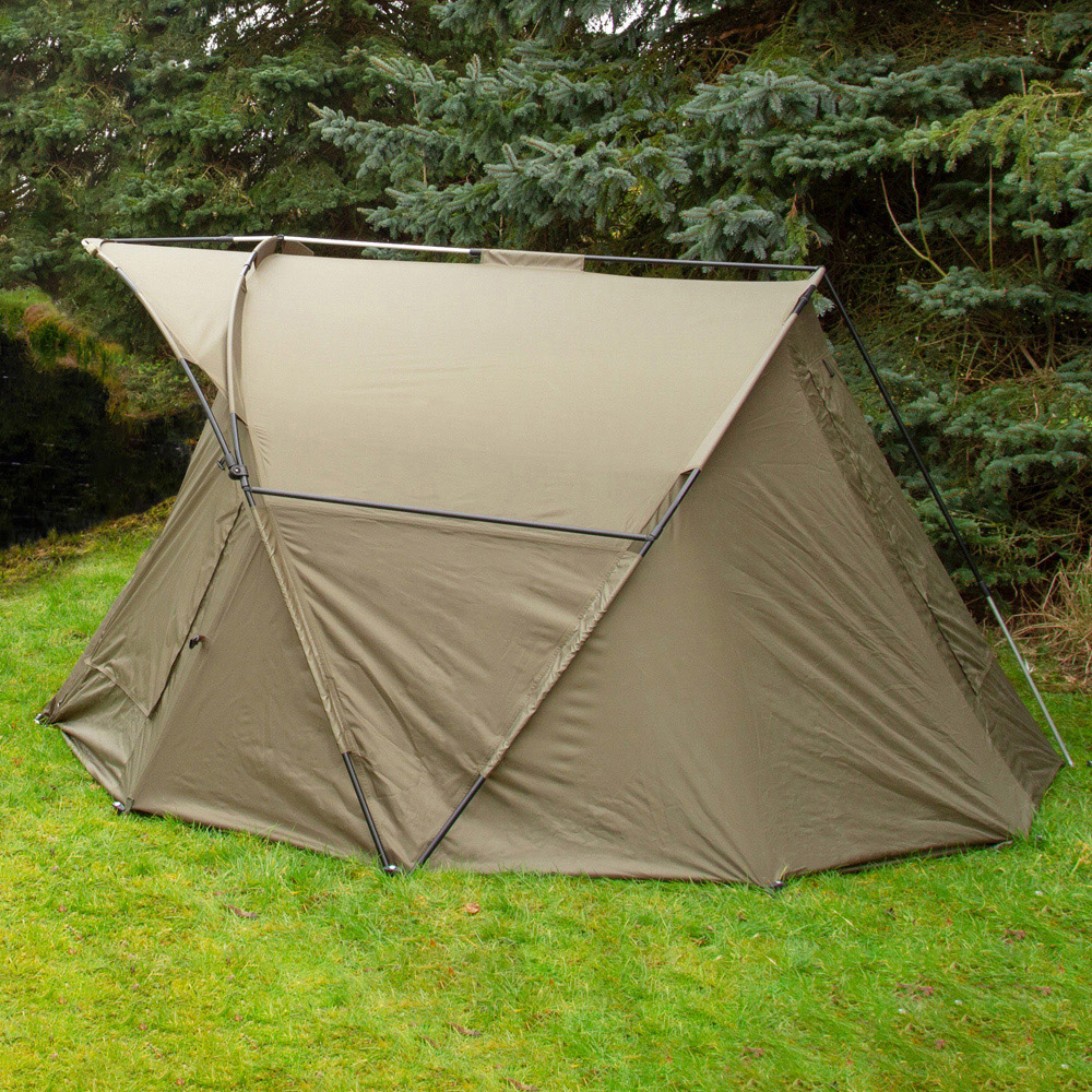Monster Shop Green 2 Man Fishing Bivvy with Overwrap Image 2
