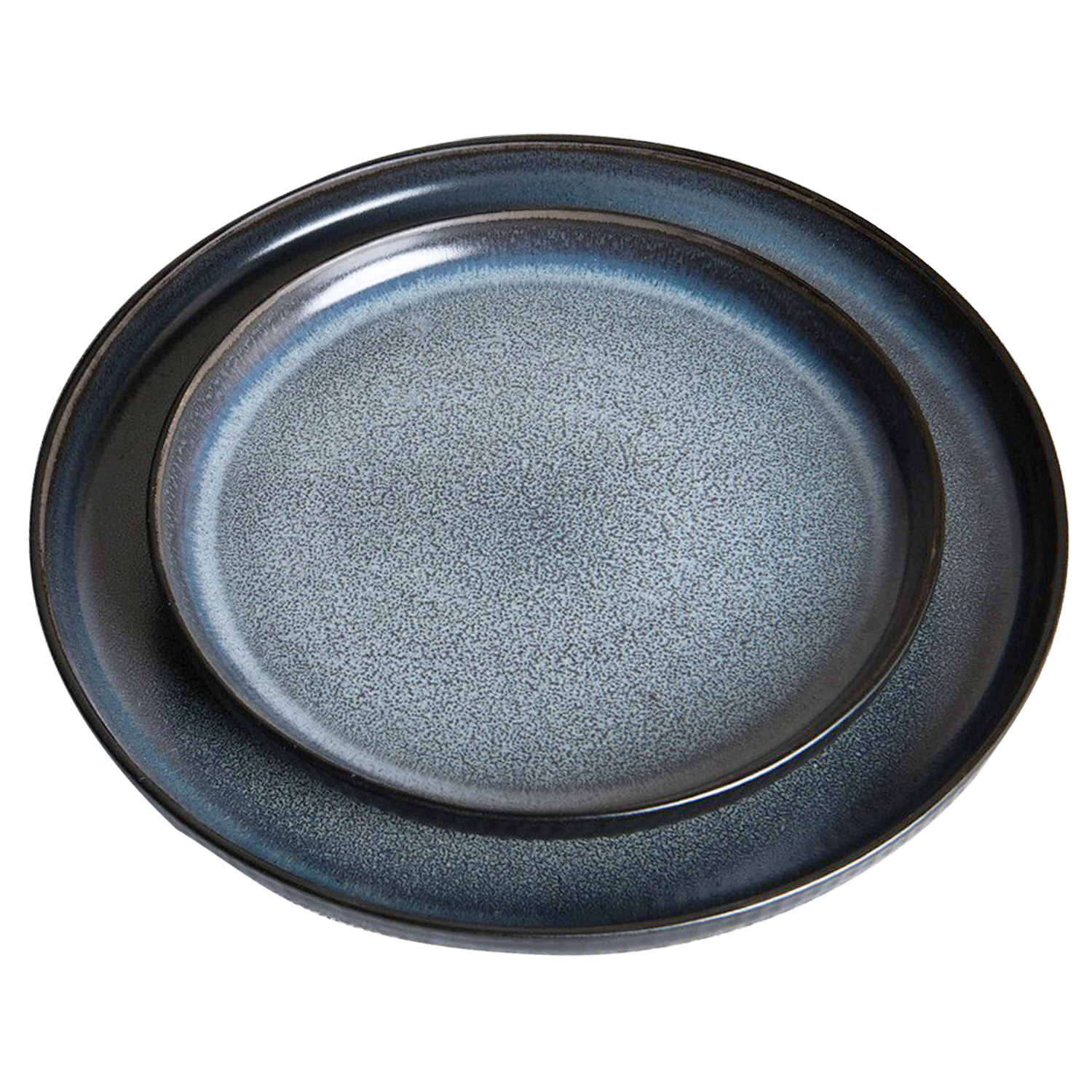 12 Piece Indigo Dinner Set - Deep Blue Image 3