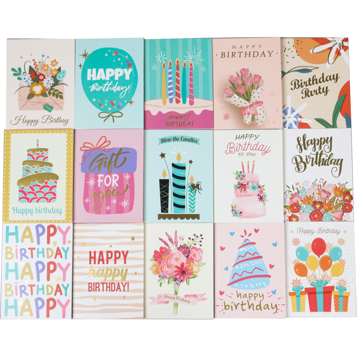 Multipack Birthday Cards Multicolour Image 3