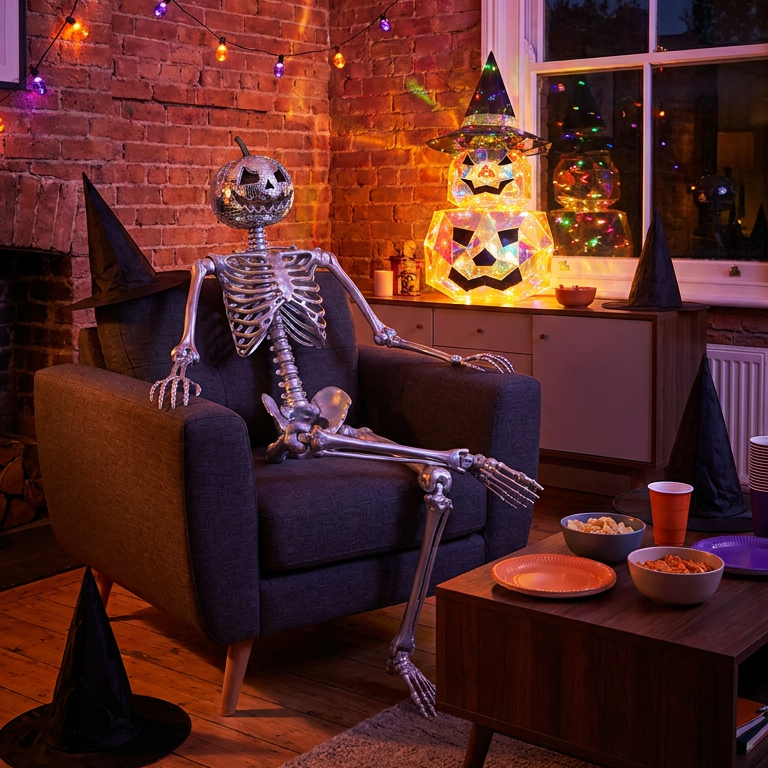 Large Disco Skeleton Silver Image 2