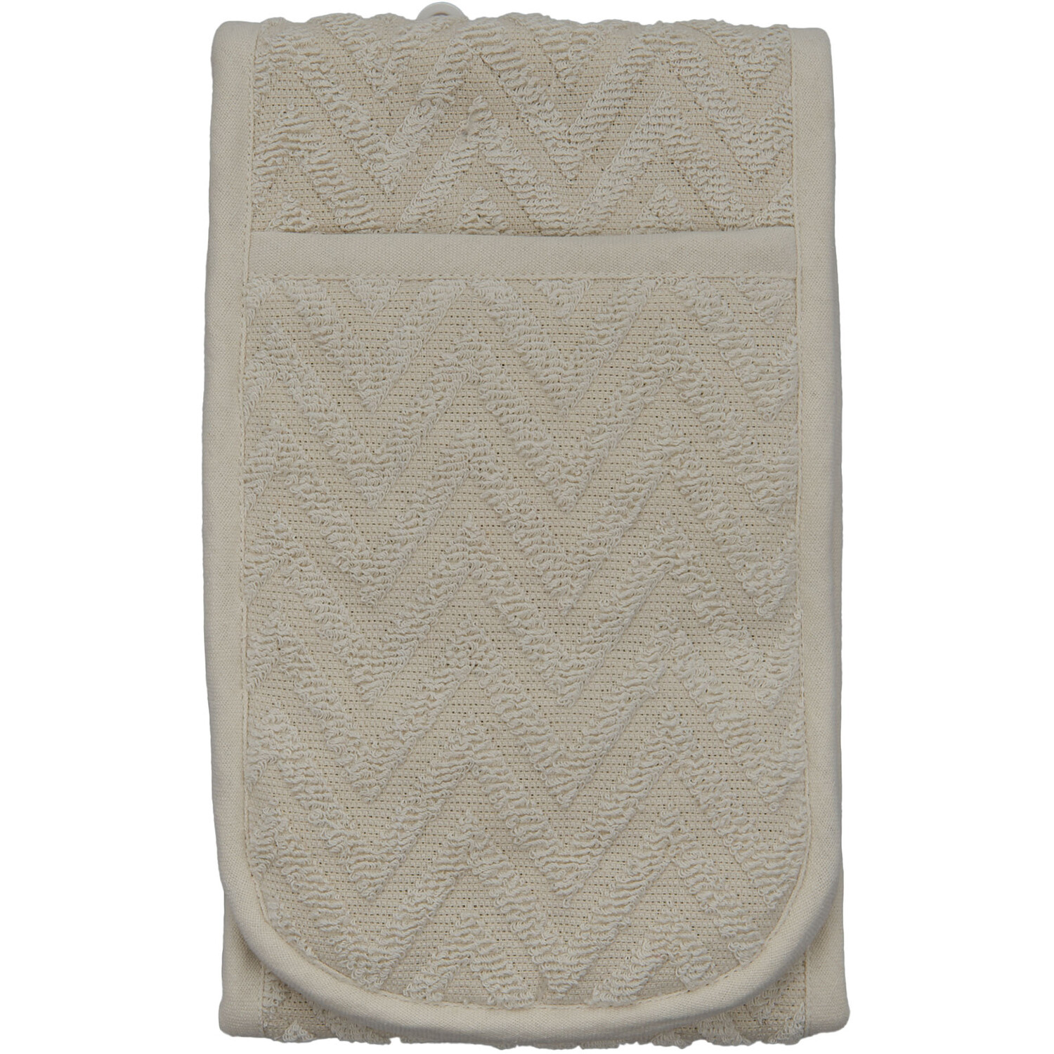 Divante Dobby Terry Double Oven Glove - Cream Image 1