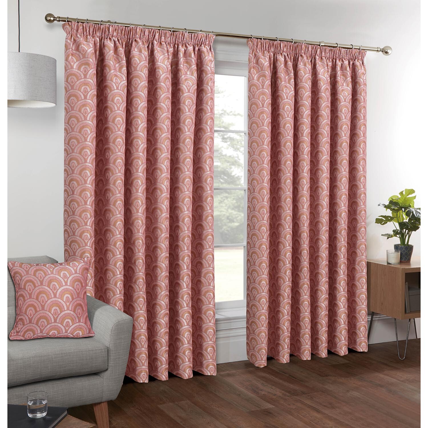 Sofia Taped Curtain - Blush / 168cm / 229cm Image 2