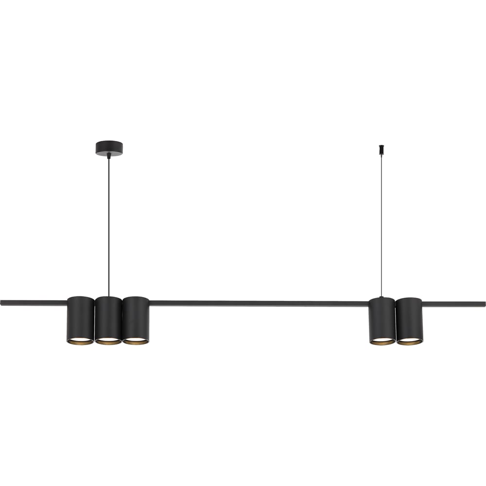 Milagro Genesis Black Strip 5 LED Pendant Light Image 1